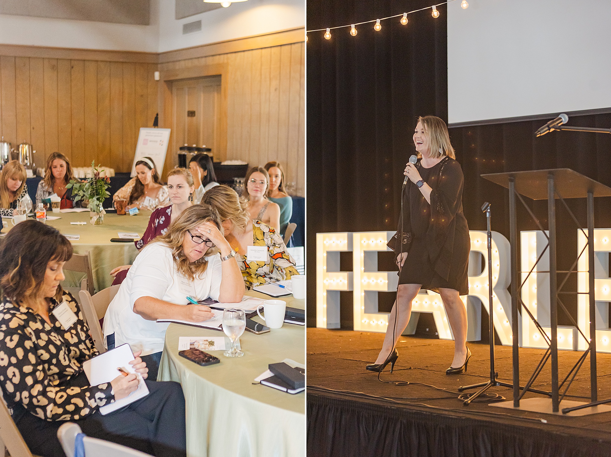 keynote speaker talks during Tennessee Women Connect Live Event