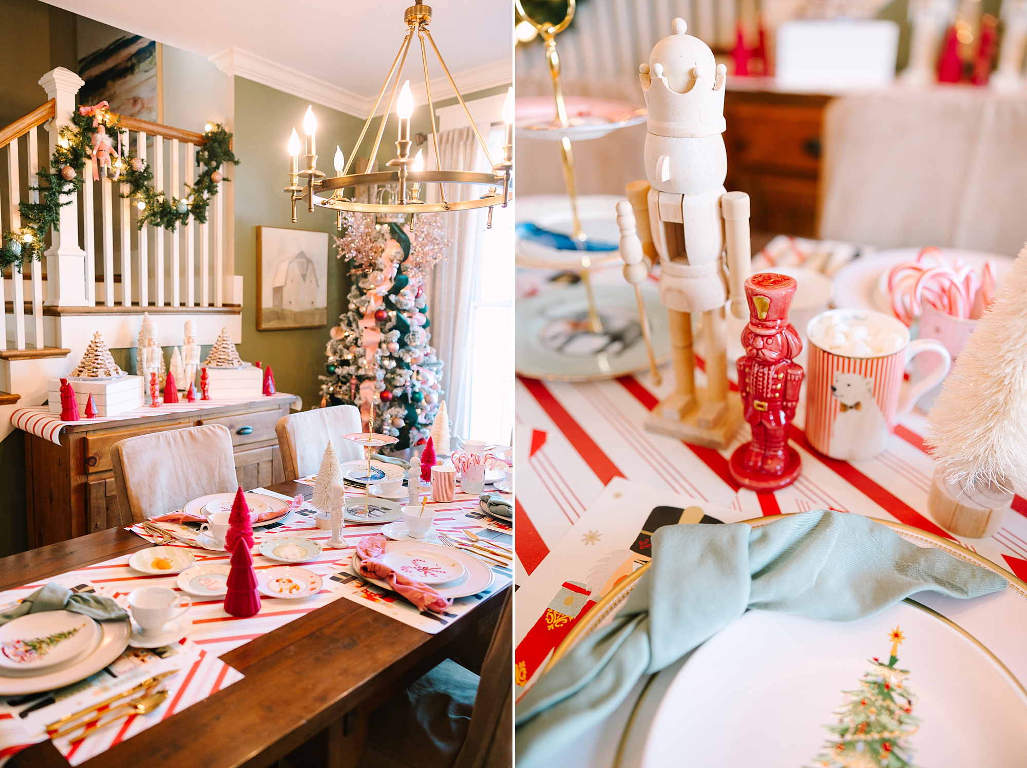 details for holiday tea party during branding session in Brentwood TN