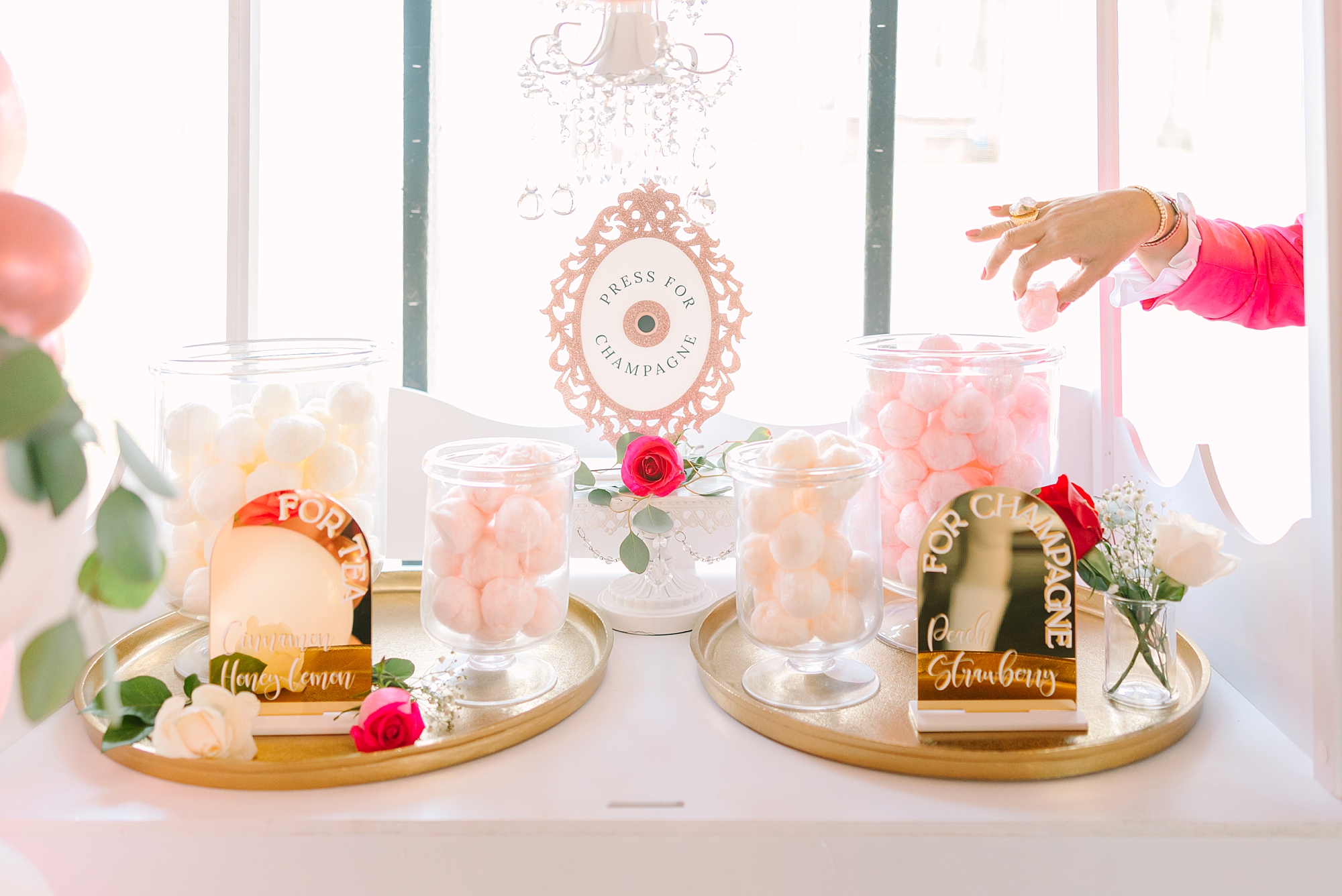 dessert displays for Galentine's Day Tea Party