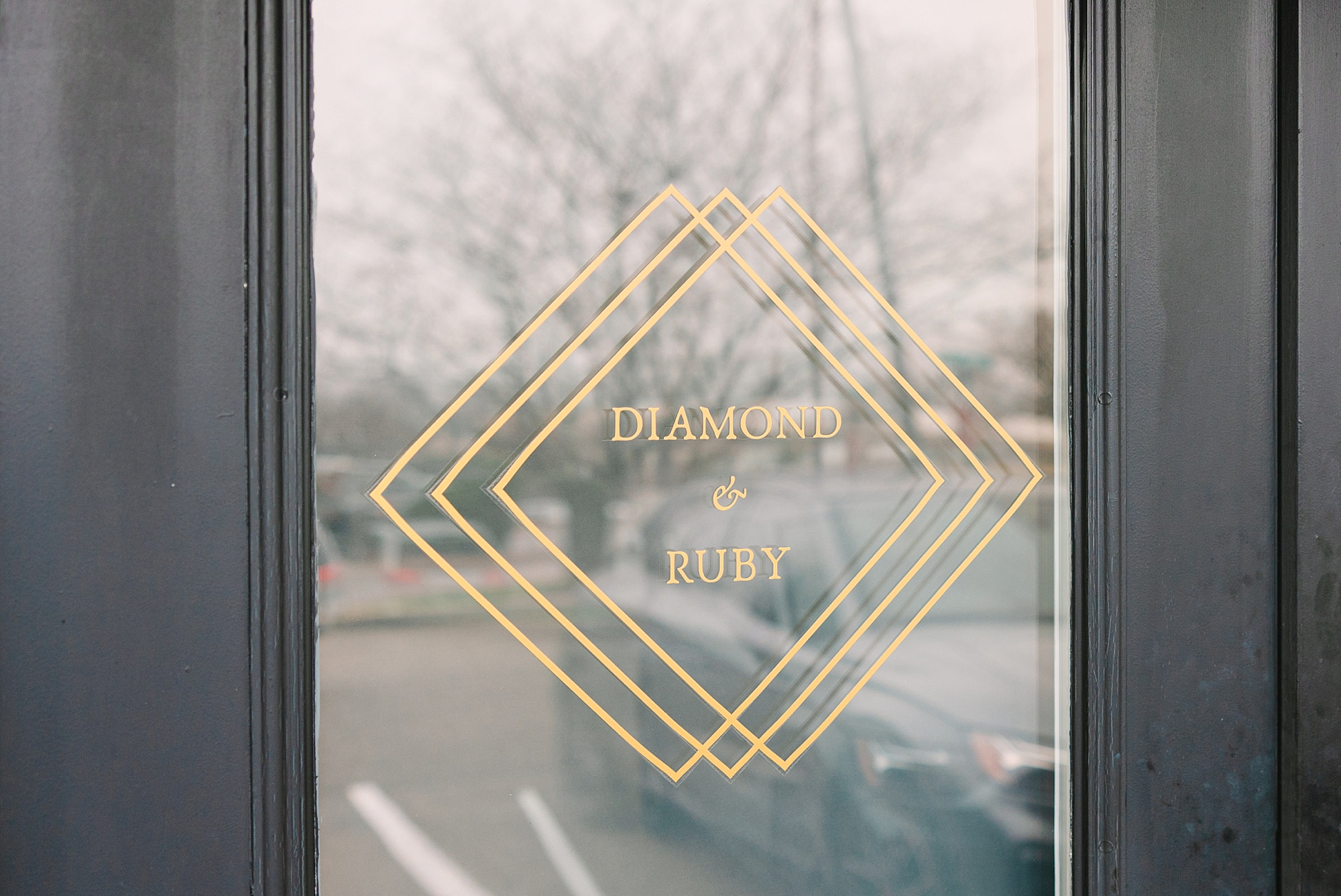 gold sign at Diamond and Ruby Salon