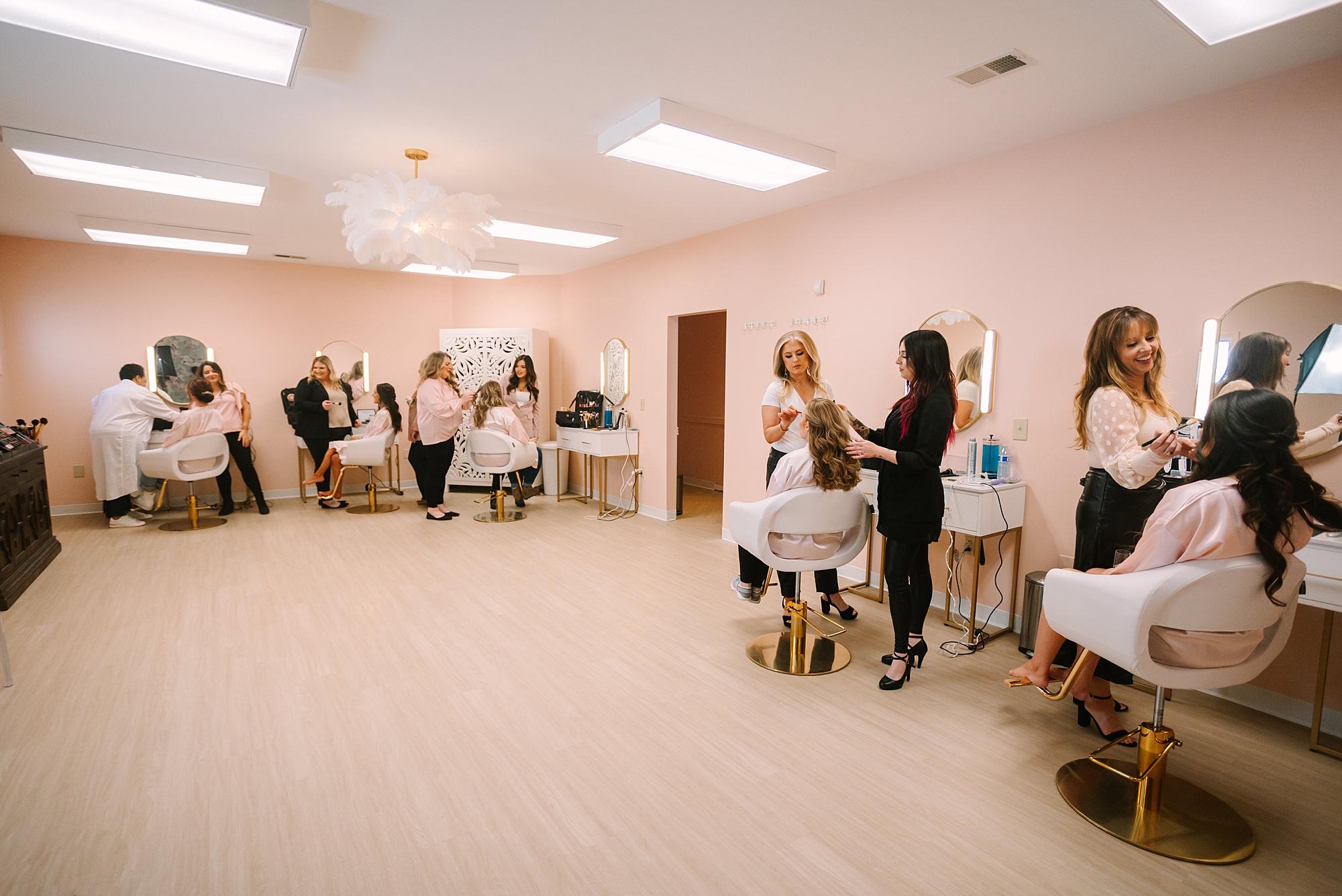 stylists work inside MHD Beauty Parlor in Nashville TN