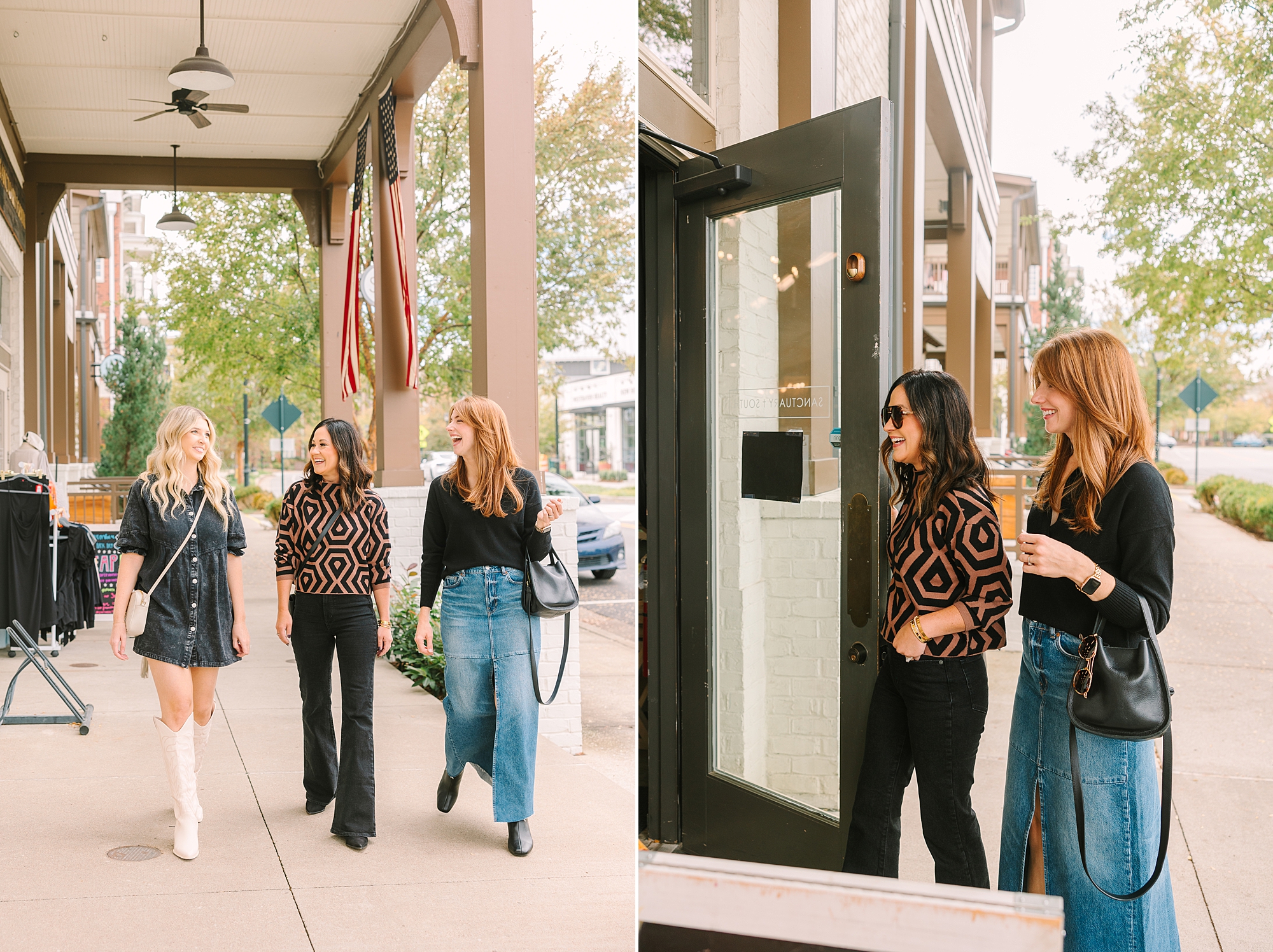 women walk into shop during quarterly Nashville branding session for Be Styled Co.