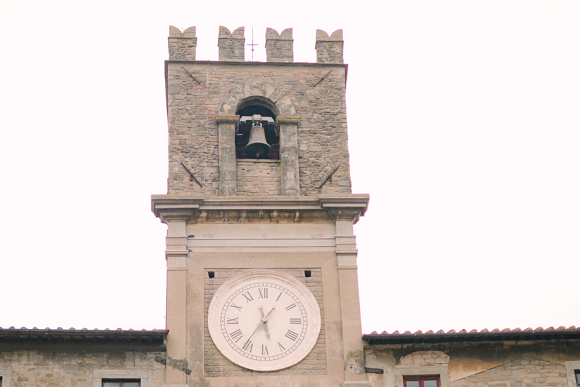 bell tower in Italian town