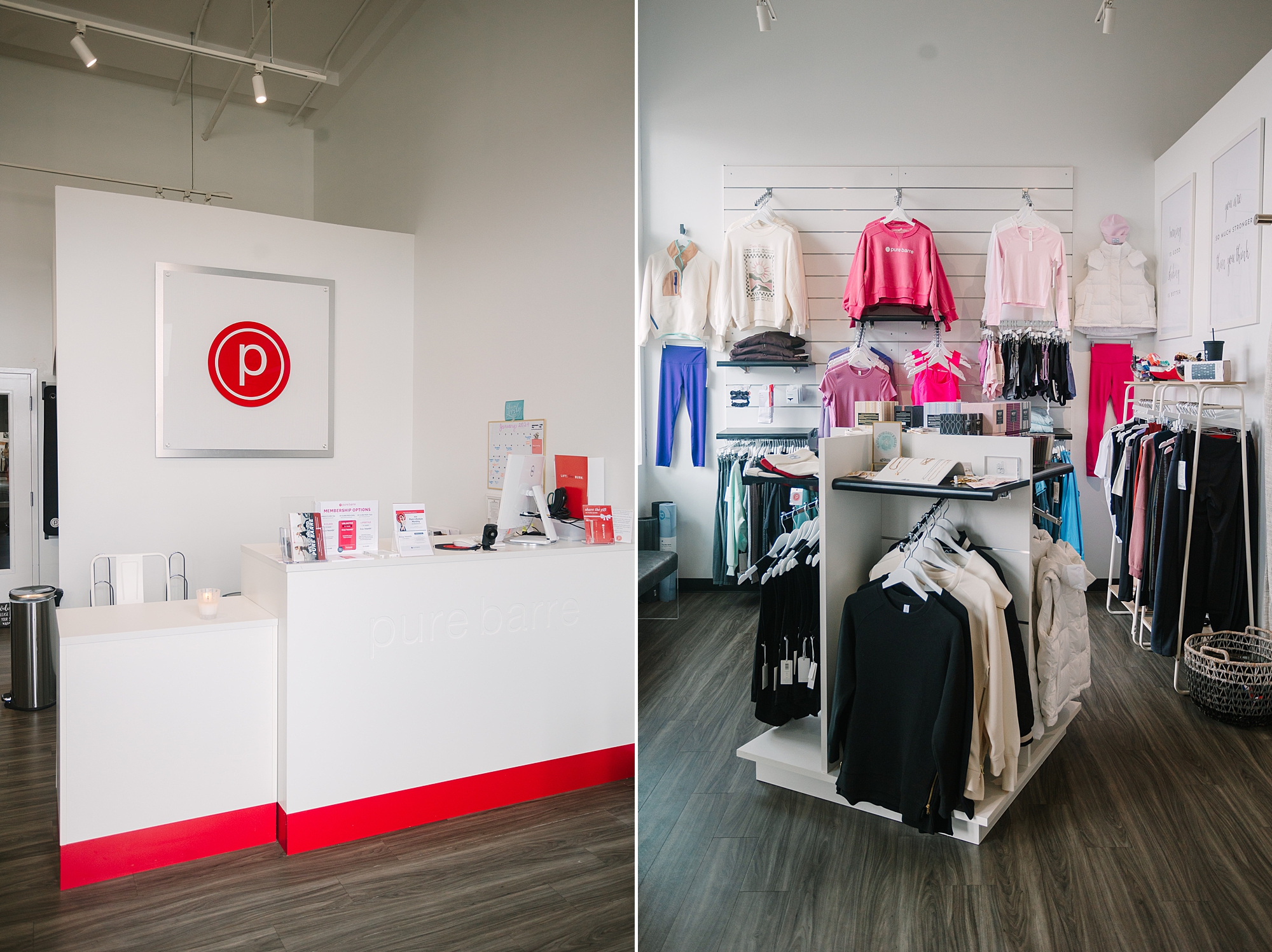 Pure Barre Westhaven shop and welcome desk
